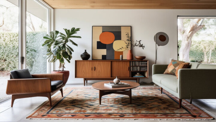 Mid-century living room style