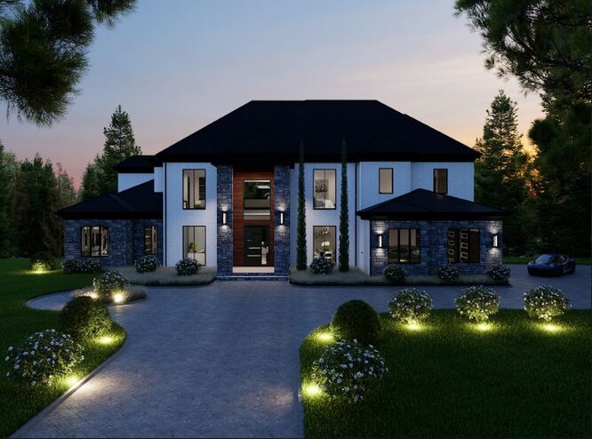 Front Elevation Night View